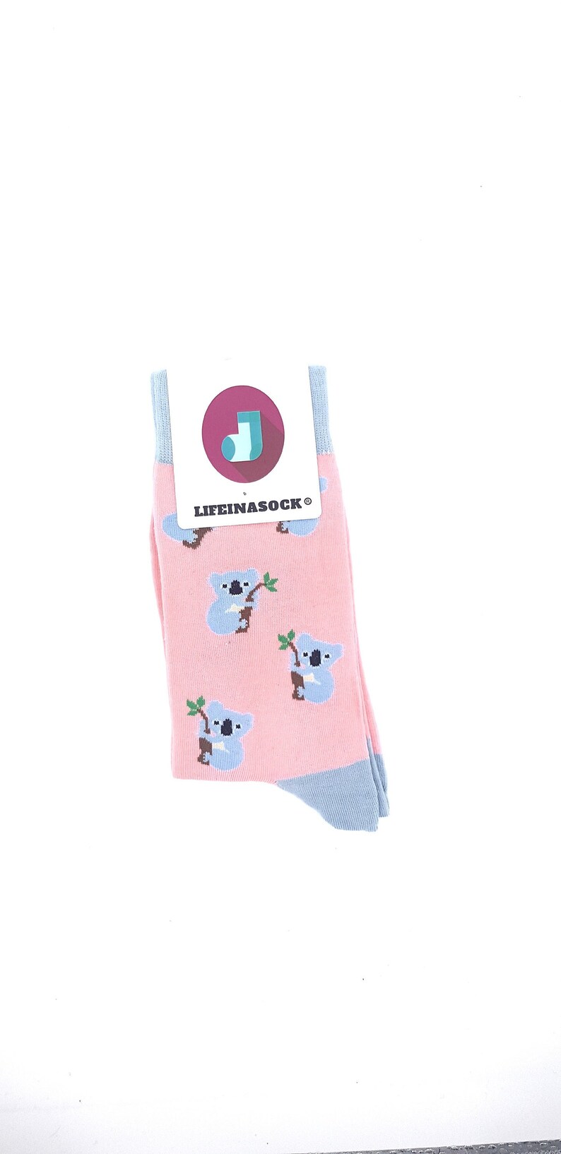 Koala Sock | unisex cozy casual crew socks,fun design, crazy socks,cool socks,gift idea 