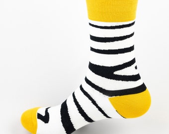 Zebrasocke | gemütliche lustige Socken, cooles Design, Geschenkidee