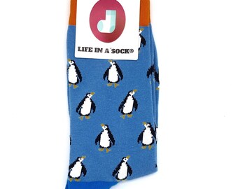 Calcetín de pingüino | calcetines acogedores y divertidos, diseño moderno, idea de regalo