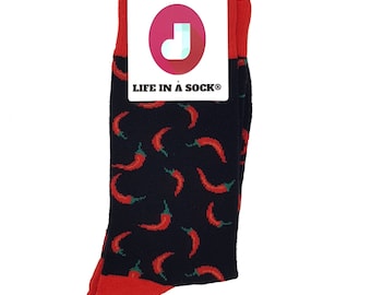 Calcetines Chili | Calcetines cómodos y divertidos, diseño genial, idea para regalo