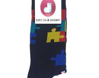 Puzzle Sock | cozy fun socks, cool design, gift idea