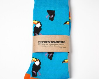 Chaussette Tucan | chaussettes amusantes et confortables, design cool, idée cadeau