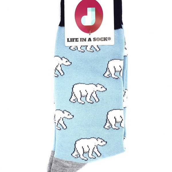Polar Bear Sock | cozy casual socks,fun design, crazy socks,women men socks,cool socks,gift idea,cotton socks