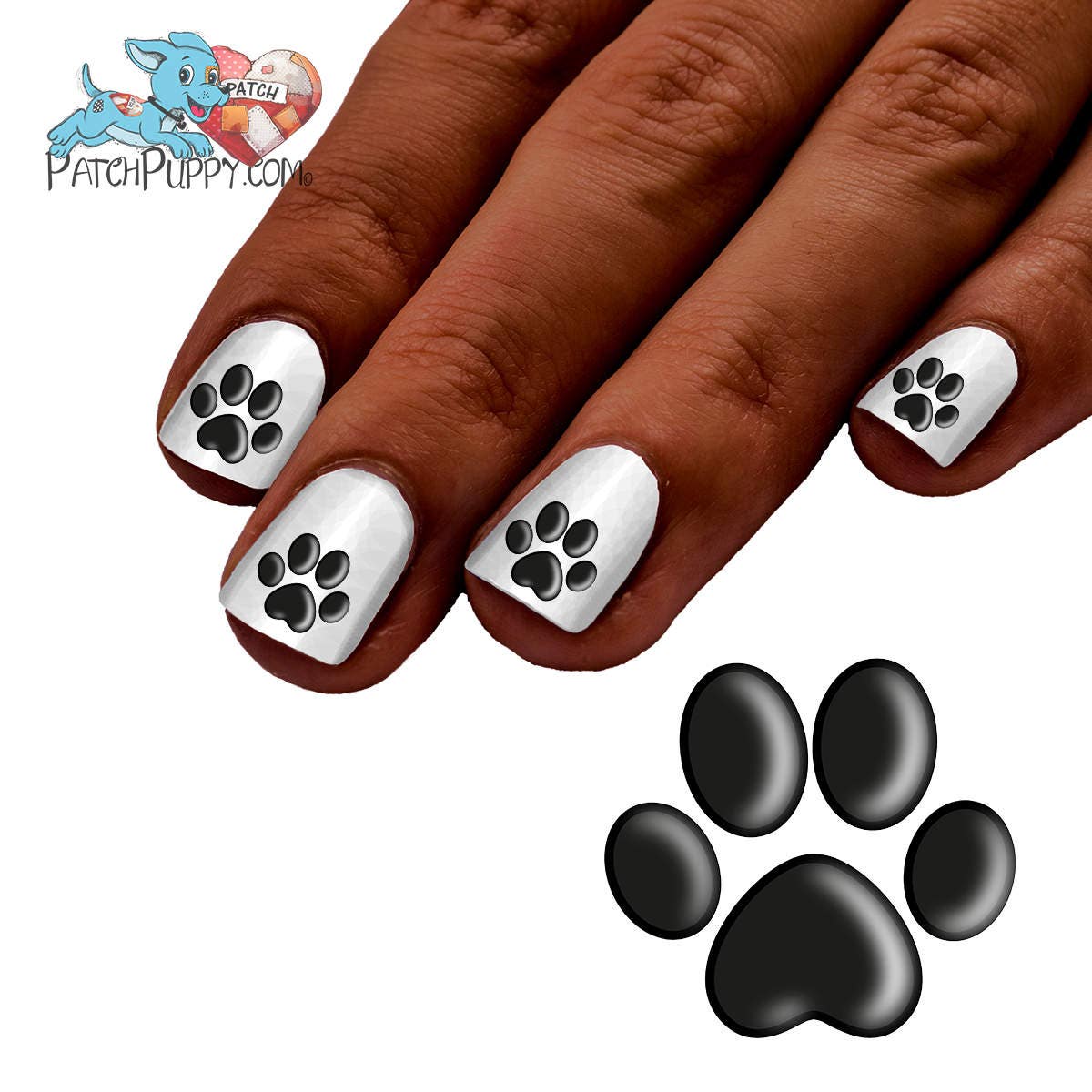Paw Print Nail Art Dog Nail Decals Waterslide Nail Decals Etsy