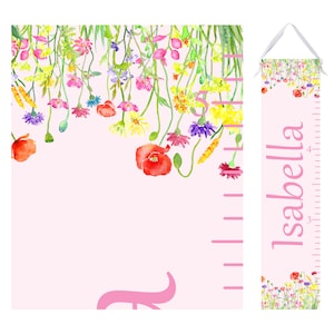 Wildflowers Growth Chart- Personalized Nursery Decor