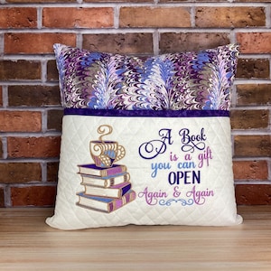 Violet Reading Pillow With Pocket