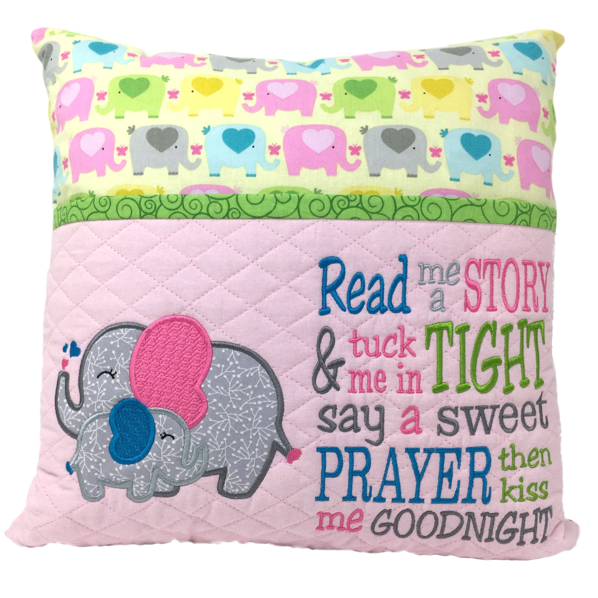 pink reading pillow