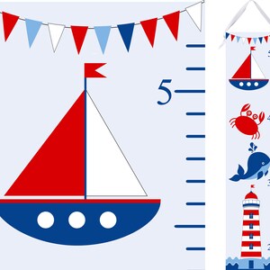 Nautical Growth Chart -Height Chart Ruler
