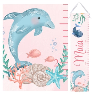 Under The Ocean Growth Chart  - Personalized Height Chart Ruler