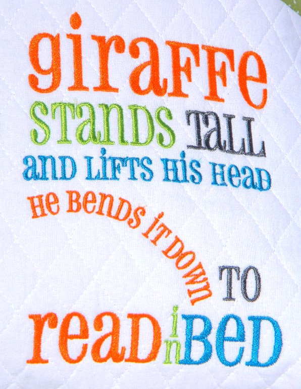 Personalized Giraffe Reading Pillow Etsy