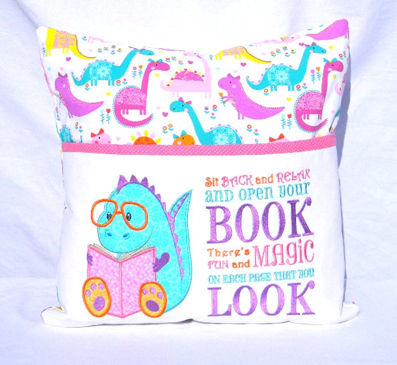 dinosaur reading pillow