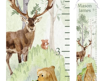Forest Animals Growth Chart - Personalized Height Ruler