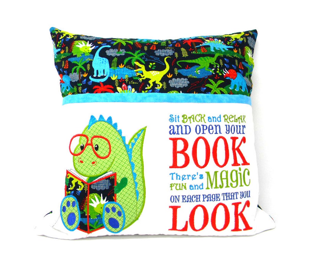 Dinosaur Reading Pillow Ready to Ship Etsy