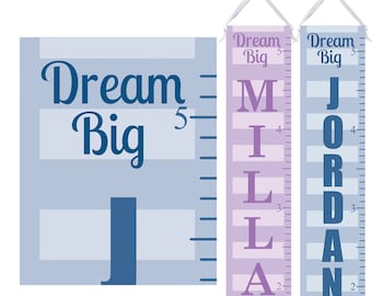 Dream Big Growth Chart - Personalized Height Chart Ruler