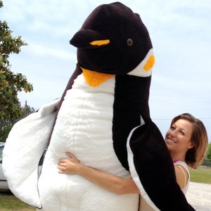 American Made Giant 5 Foot Stuffed Penguin Huge Soft Oversized Plush Animal