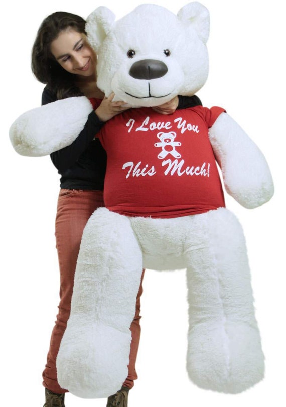 huge white teddy bear