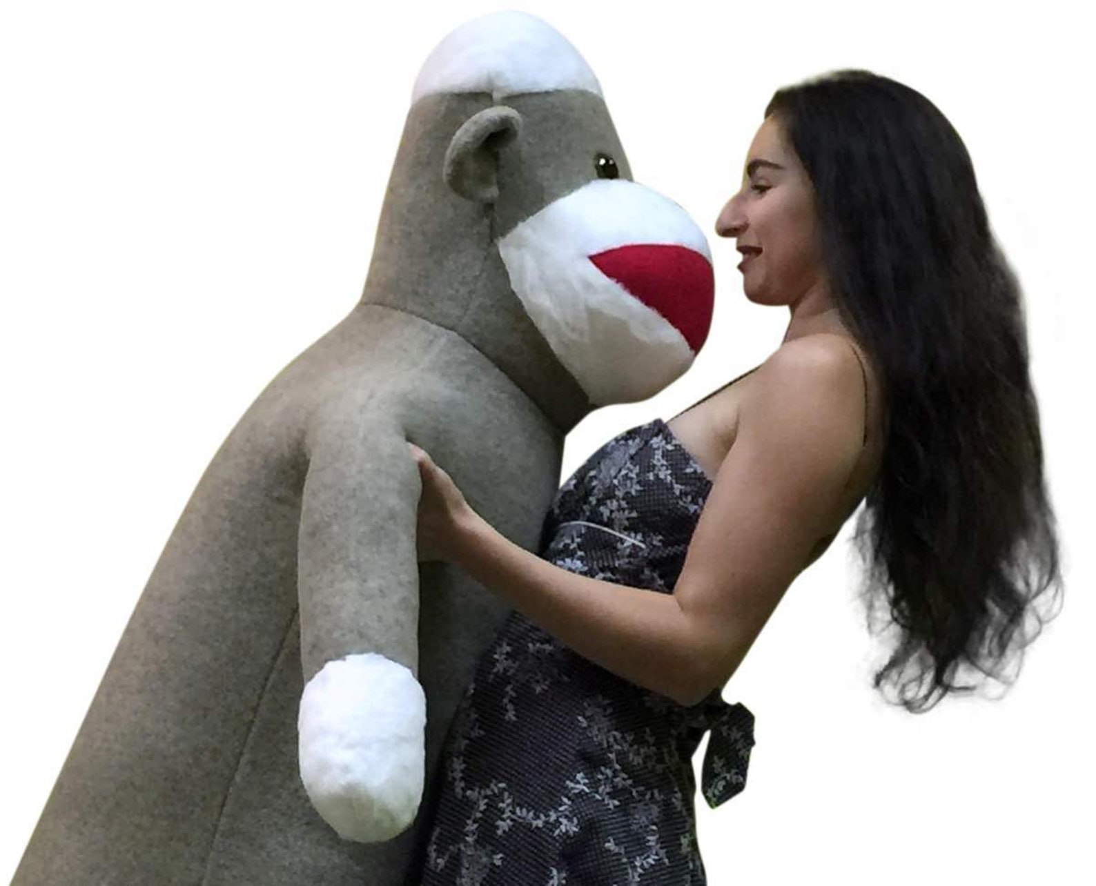 Big Plush 6 Foot Giant Sock Monkey Soft Huge Stuffed Animal Etsy