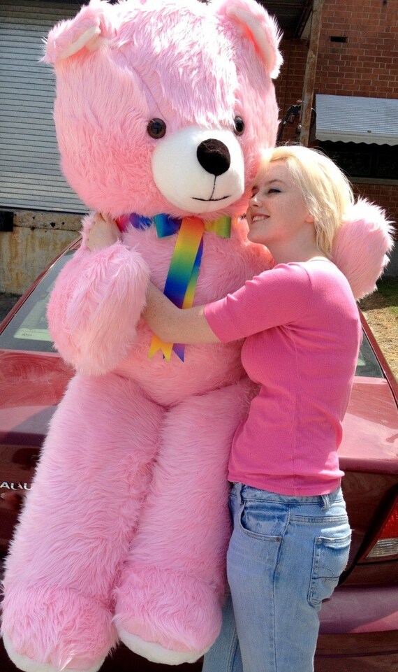 large pink teddy