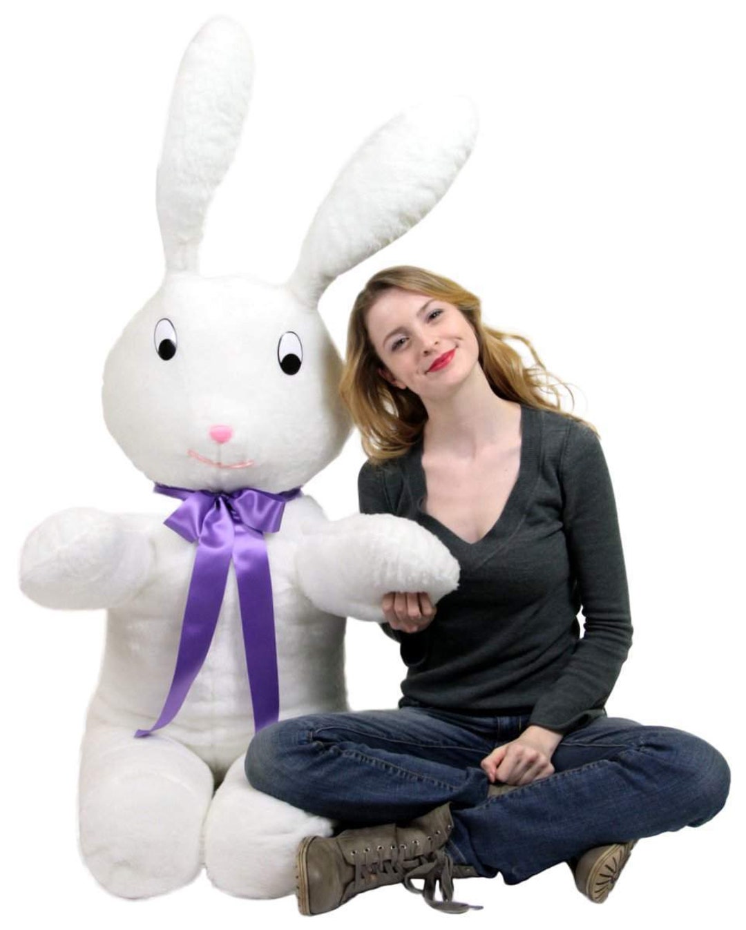 American Made Giant Stuffed Bunny 60 Inch Soft Big Plush 5 Foot Rabbit