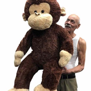 Big Plush® Giant Stuffed Monkey 4 Feet Tall Soft Brown Large | Etsy
