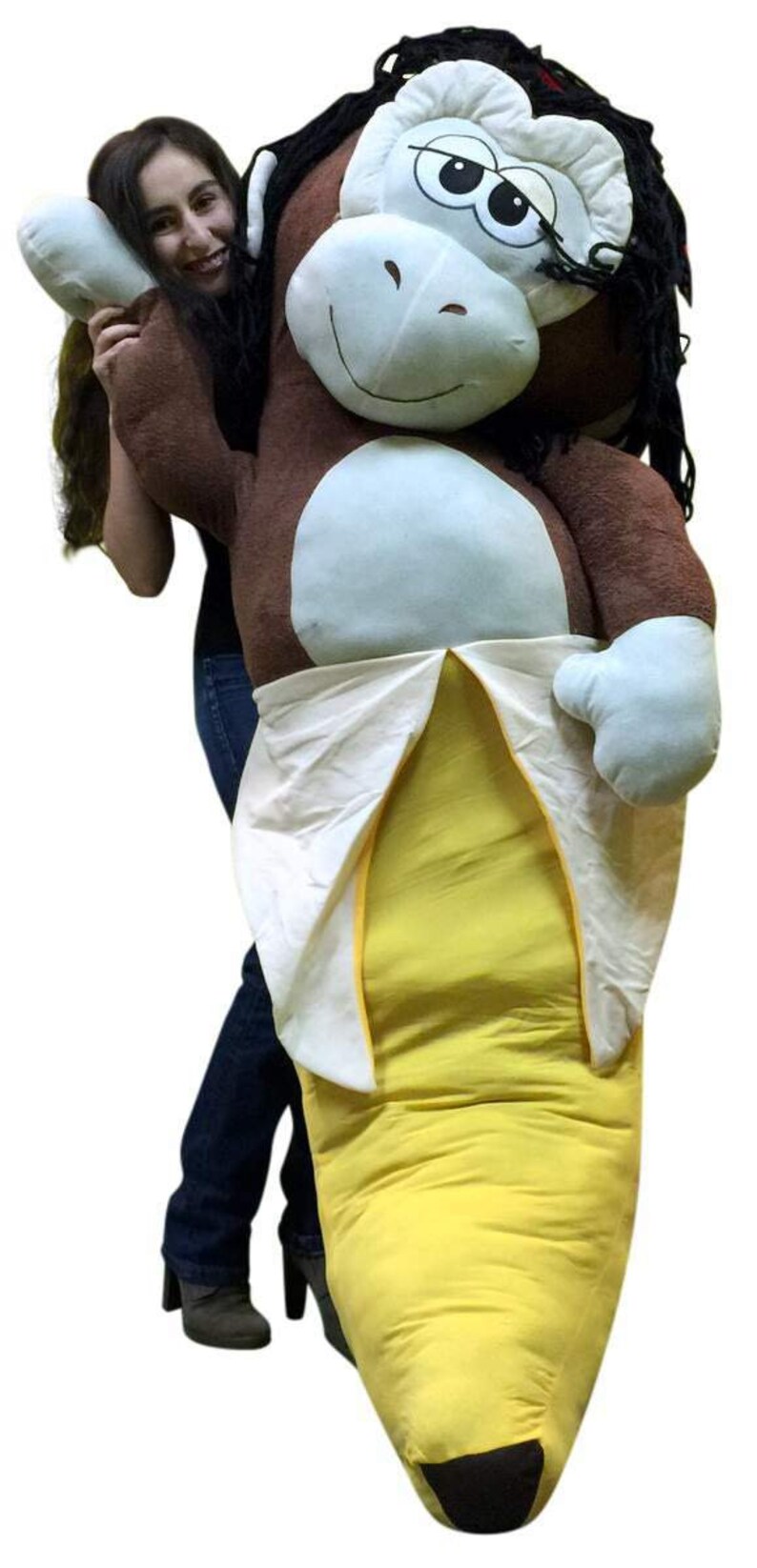 Giant 6 Foot Stuffed Banana Monkey Pillow Huge Soft 72 Inch | Etsy