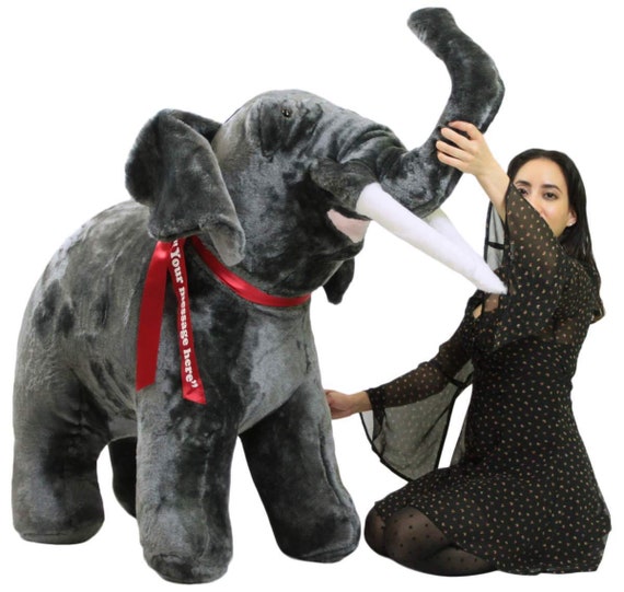 Elephant Giant 5` Giant Size Stuffed Animals Plush Squishy Huggable Made In USA 
