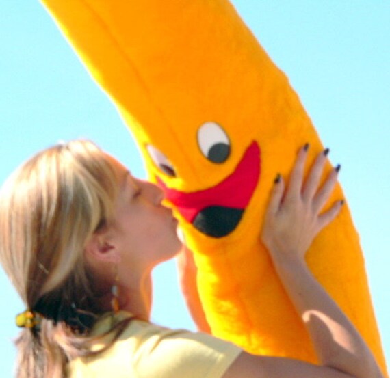 American Made Giant Stuffed Banana 5 Feet Tall Big Plush Fruit