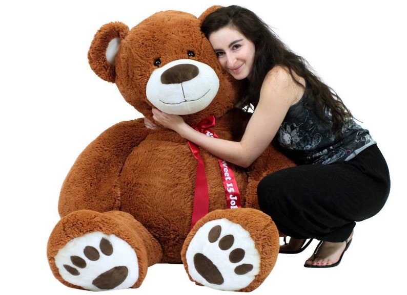 Personalized 5 Foot Teddy Bear Soft Life Size Big Plush Animal Etsy