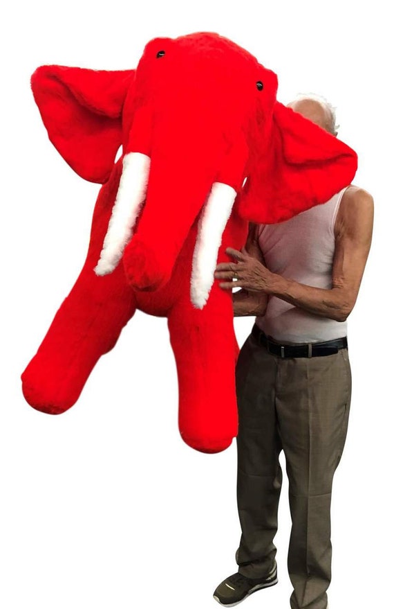 Red on sale stuffed elephant