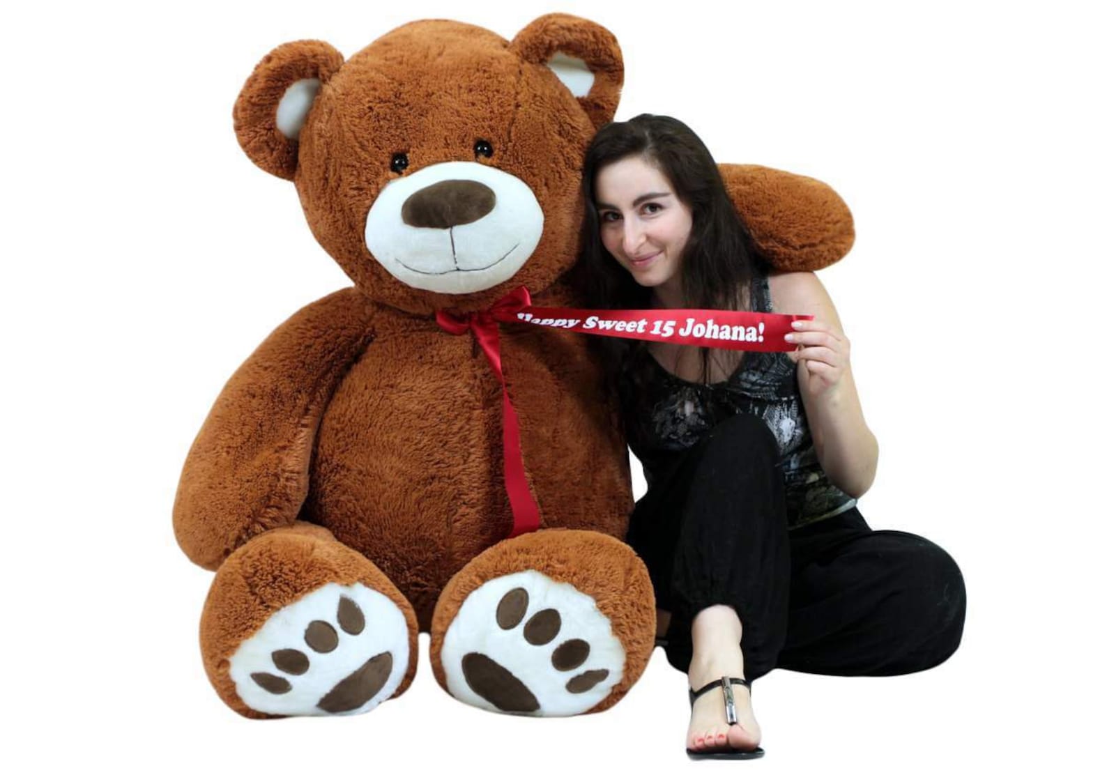 Personalized 5 Foot Teddy Bear Soft Life Size Big Plush Animal Etsy