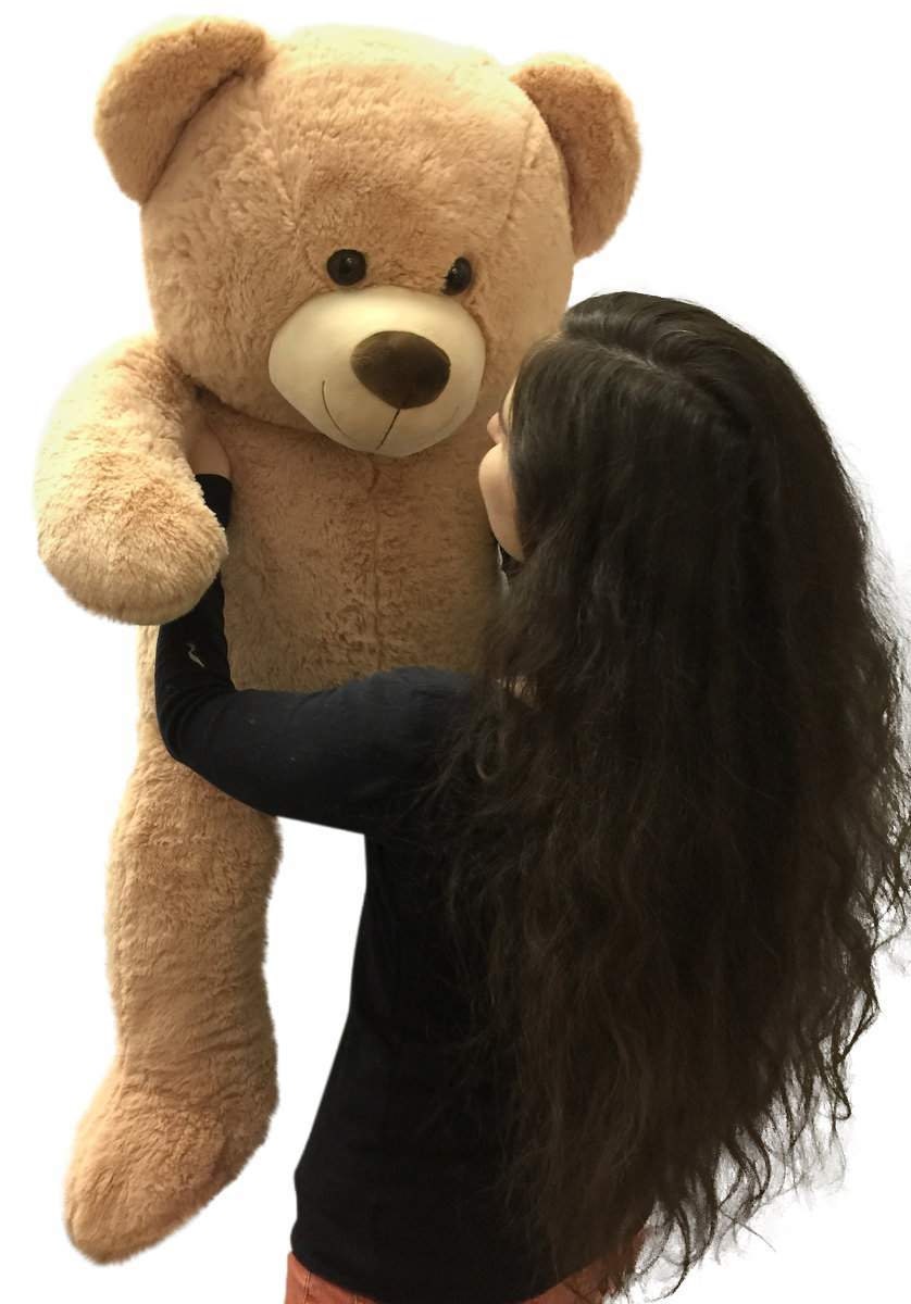 Giant 4 Foot Teddy Bear 48 Inches 122 cm Soft Big Plush Huge Stuffed Animal Beige Color