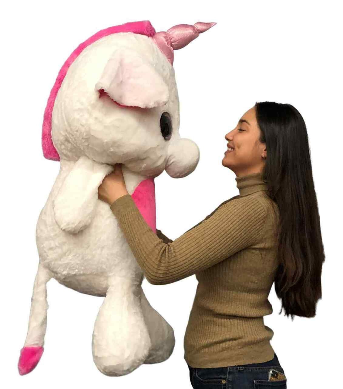 Giant Stuffed Unicorn 40 inches 102 cm Soft Big Plush Animal Etsy