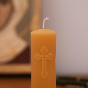 Orthodox Prayer Corner Candle - Small Pillar