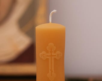 Orthodox Prayer Corner Candle - Small Pillar