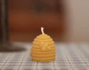 3 Pack - 100% Beeswax Hand Poured Skep Candle