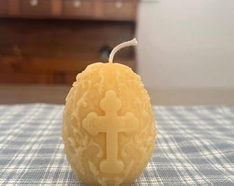 Orthodox Pascha Egg Beeswax Candle