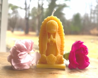 Virgin Mary Catholic Beeswax Candle