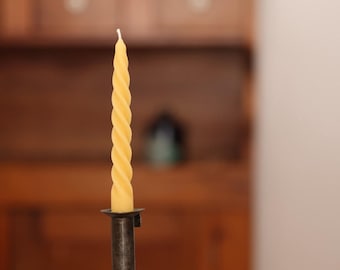 Beeswax Twist Taper Candle Set - 7”