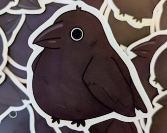 Chonky Crow Sticker / Laptop Sticker / Hydroflask Sticker / Crow Sticker / Planner / Journal / Vinyl Sticker