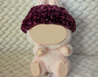 Crochet Velvet Mini Keychain Doll Beanie: Handmade Accessory