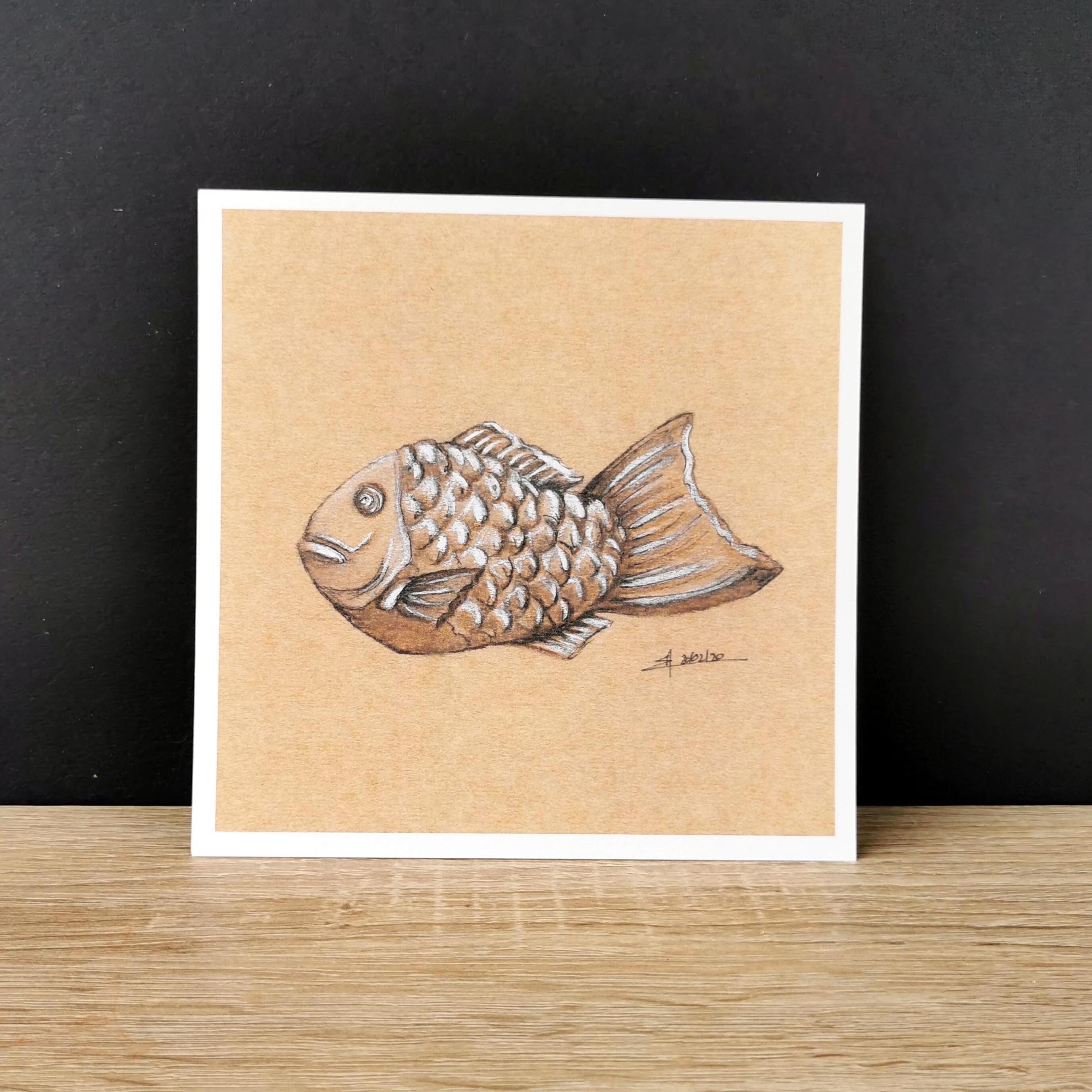 Affichette Gaufre Taiyaki Nourriture Japon Style Asiatique Inspiration Orientale