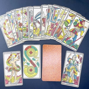 um 1885-90 Lequart Tarot de Besançon 77/78 Karten