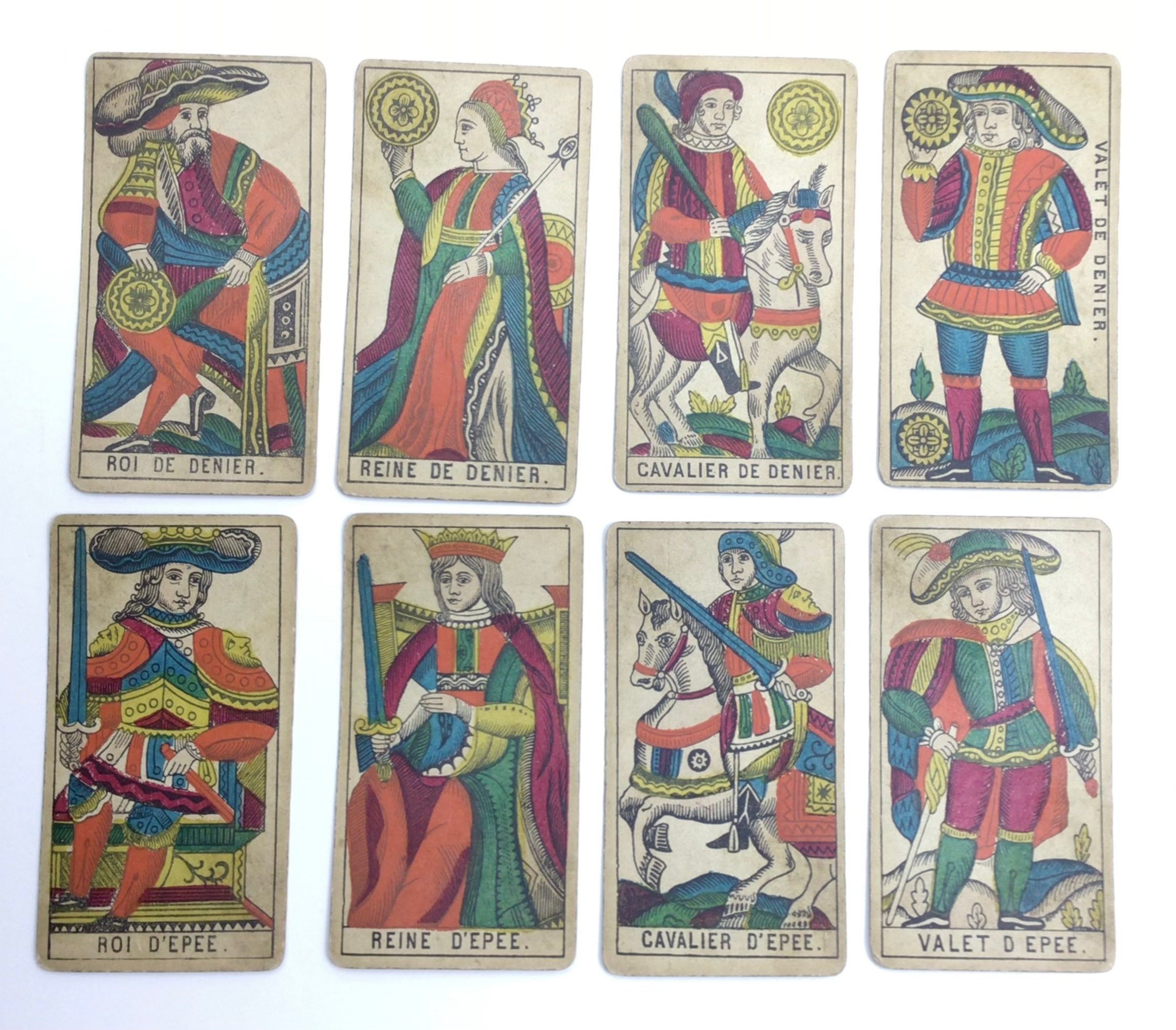 Cavalier De Denier Tarot De Marseille C.1890 Tarot De Marseilles Schaffhausen J. Muller & Cie. - Etsy