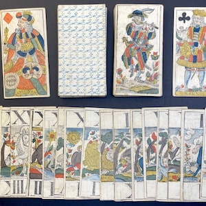 c.1761 Tarot de animales de Estrasburgo Animalier Tiertarock