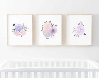 purple nursery decor