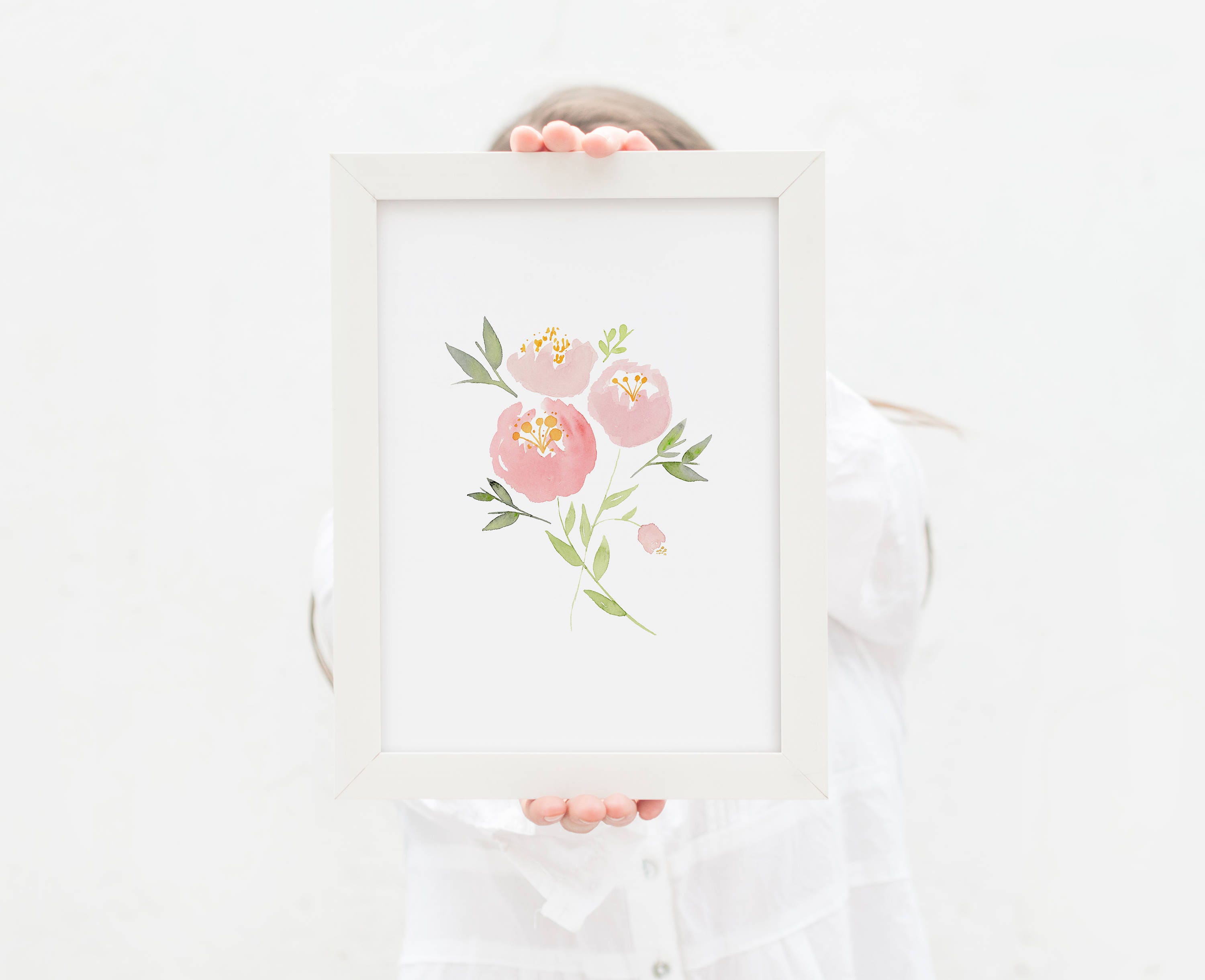 Nursery Wall Decor Watercolor Flower Picture Pink Art Print Etsy