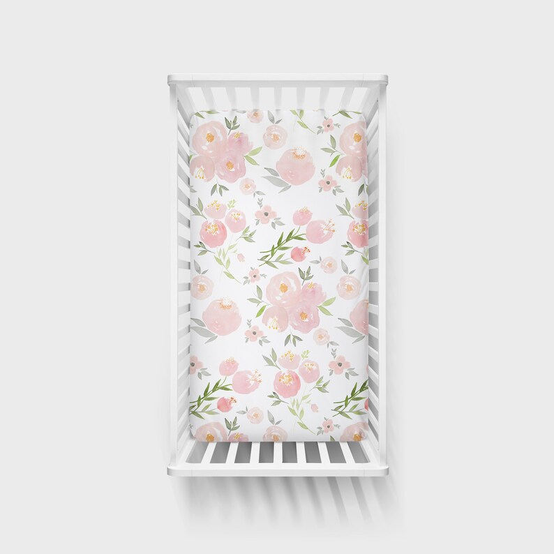 Floral Crib Sheet Crib Bedding Girl Baby Crib Sheets Baby Etsy