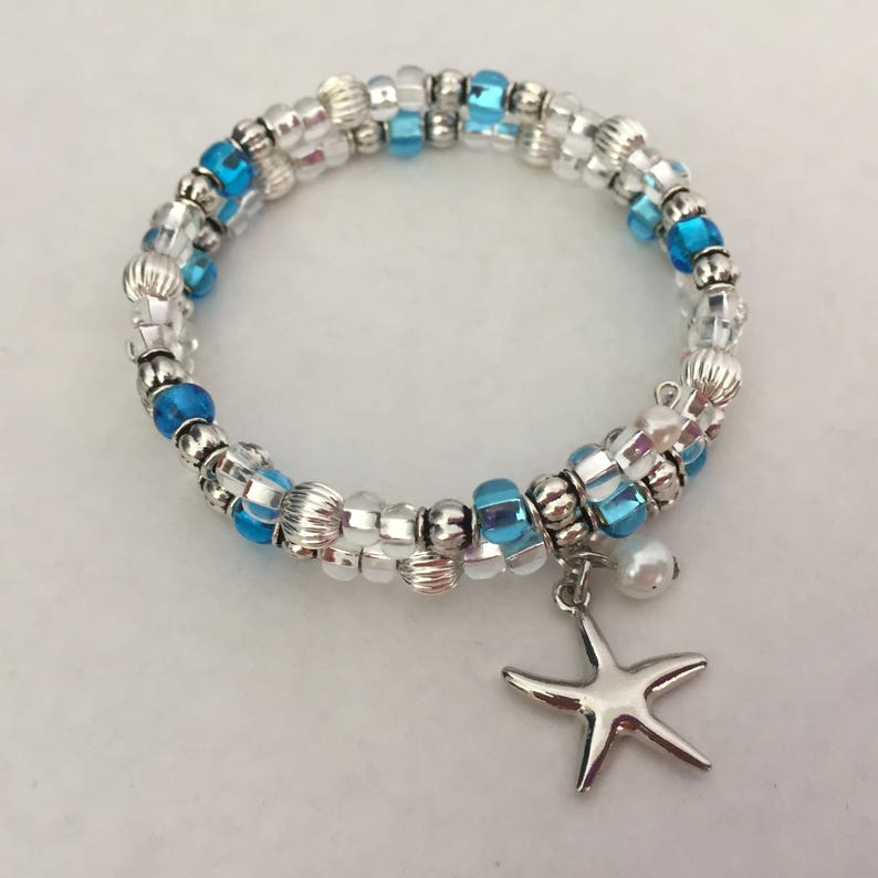 Ocean Bracelet Starfish With Pearl Bracelet Beach Bracelet - Etsy