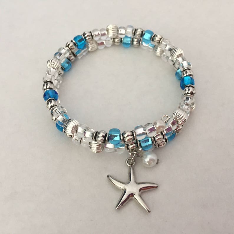 Ocean Bracelet Starfish With Pearl Bracelet Beach Bracelet - Etsy