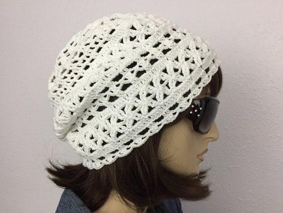 Chapeau dete femmes ete bonnet ample en coton blanc dentelle ete chapeau femme printemps femmes Tuque au Crochet femme Etsy France